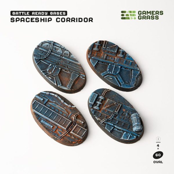GamersGrass: Spaceship Corridor Bases, Oval 60mm (x4) Fashion