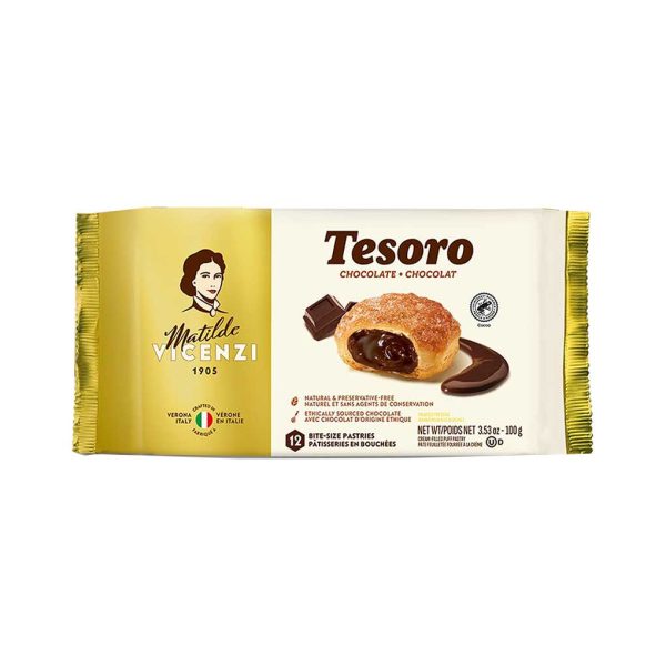 Matilde Vicenzi Tesoro Chocolate Puff Pastry, 3.5 oz (100 g) Hot on Sale