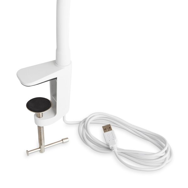 UberLight Flex Led Task Light, USB with Clamp, White Supply - Image 2