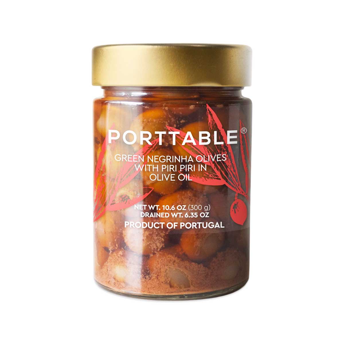 Green Negrinha Olives with Piri Piri in Extra Virgin Olive Oil by Porttable, 10.6 oz (300 g) Discount