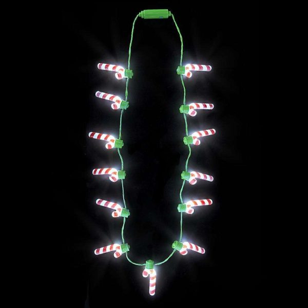 25  Light Up Candy Cane Necklace Supply - Image 2